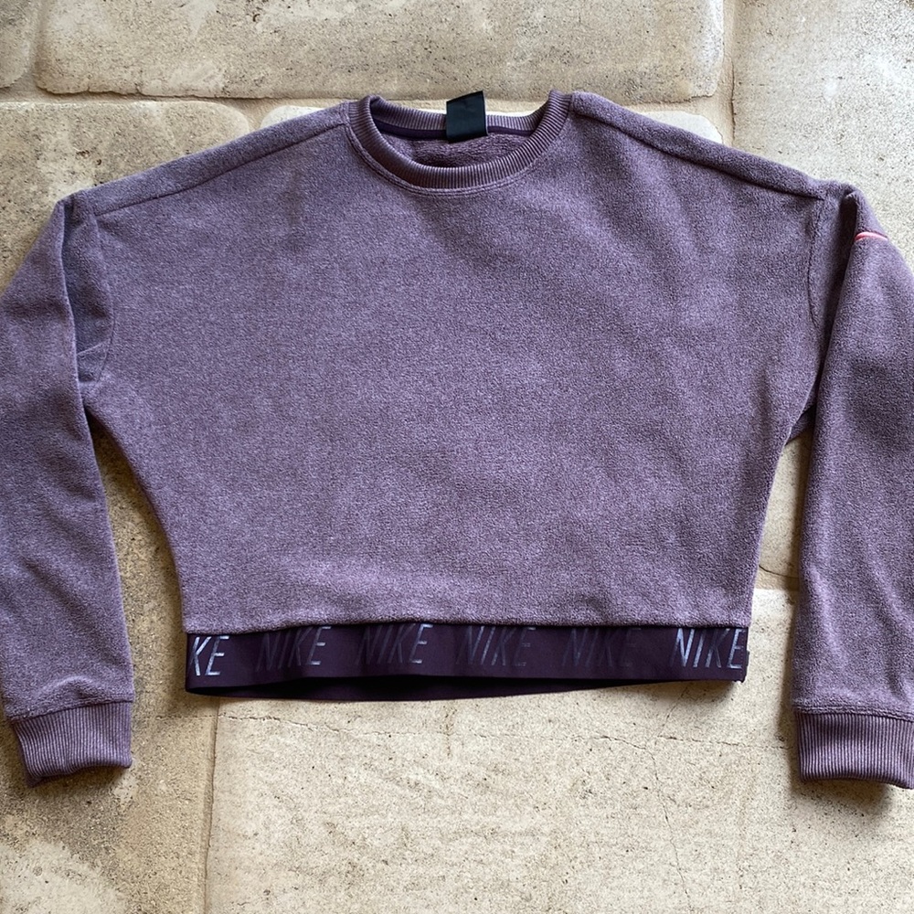 Nike 🔥 Crop Sweatshirt Purple Sz S